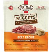 Primal Frozen Raw Nuggets Beef Recipe Adult Dog Food - Front