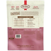 Primal Raw Frozen Canine Patties Turkey & Sardine Formula Dog Food - Back