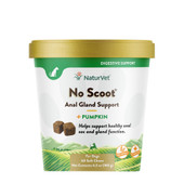 NaturVet No Scoot Anal Glad Support + Pumpkin Soft Chews for Dogs - Front