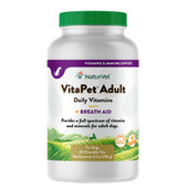 NaturVet VitaPet Adult Daily Vitamins + Breath Aid Chewable Tabs for Dogs - Front