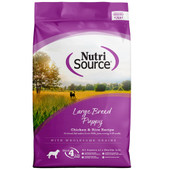 NutriSource Large Breed Puppy Chicken & Rice Recipe w/ Wholesome Grains Dry Dog Food - Front