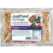 JustFoodForDogs Veterinary Prescription Diet Renal Low Protein Frozen Cooked Dog Food - Front
