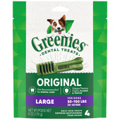 Greenies Original Dental Care Large Daily Dog Treats - Front, 6oz/ 4ct