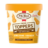 Primal Fresh Toppers Awesome Squash w/ Bone Broth Probiotic Digestive Support for Dogs & Cats - Front