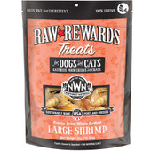 Raw Rewards Freeze Dried Whole Bodied Large Shrimp Cat & Dog Treats - Front
