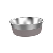 Messy Mutts Stainless Steel Heavy Gauge Dog Bowl with Non-Slip Removable Silicone Base