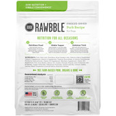 Bixbi Rawbble Pork Recipe Freeze-Dried Dog Food - Back
