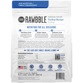 Bixbi Rawbble Turkey Recipe Freeze-Dried Dog Food - Back
