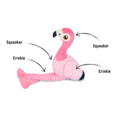 P.L.A.Y. Fletching Flock Flora The Flamingo Plush Dog Toy