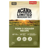 Acana Limited Ingredient Diet Singles Pork & Squash Recipe Dry Dog Food - Front, 4.5 lbs