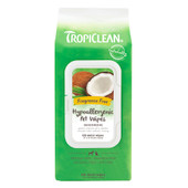 TropiClean Fragrance Free Hypoallergenic Cat & Dog Wipes - Front