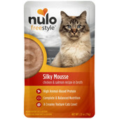 Nulo Freestyle Silky Mousse Chicken & Salmon Recipe in Broth Kitten & Adult Wet Cat Food - Front