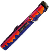 Walk-e-Woo Mountain Adjustable Dog Collar - Front, Purple