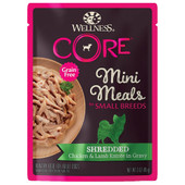 Wellness CORE Small Breed Mini Meals Shredded Chicken & Lamb Entrée in Gravy Wet Dog Food - Front