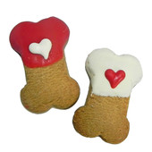 Pawsitively Gourmet Valentines Mini Bitty Heart Bone Cookie Dog Treat, Assorted Colors - Front