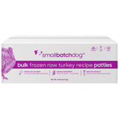 Smallbatch Turkey Recipe Patties Raw Frozen Dog Food - Front, 18 lb bulk box