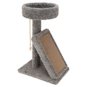 Pet Food Express CatWare Playground Perch w/ Cardboard Cat Scratching Post - Front