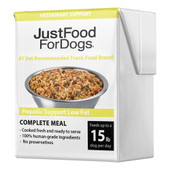 JustFoodForDogs Pantry Fresh Veterinary Support Hepatic Support Low Fat Gently Cooked Dog Food - Front