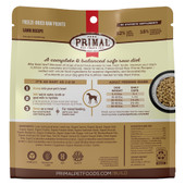 Primal Freeze-Dried Raw Pronto Lamb Recipe Dog Food - Back, 16 oz