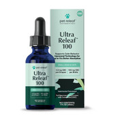 Pet Releaf Ultra Releaf Liposome Hemp Oil 100mg w/ Liposomal Technology for Maximum Absorption & Rapid Relief for Small Dogs & Cats - Front