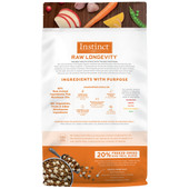 Instinct Raw Longevity Grain Free 20% Freeze-Dried Raw Meal Blend Kitten Recipe w/ Cage-Free Chicken Dry Cat Food - Back