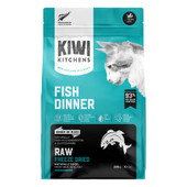 Kiwi Kitchens Fish Dinner Raw Freeze Dried Cat Food - Front, 10 oz