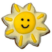 Pawsitively Gourmet Summer Smiling Sun Cookie Dog Treat - Front