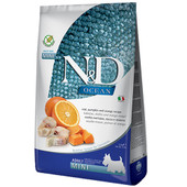 Farmina N&D Ocean Cod, Pumpkin & Orange Recipe Adult Mini Kibble Dry Dog Food - Front