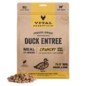 Vital Essentials Freeze-Dried Raw Duck Entrée Crunchy Mini Nibs Dog Food