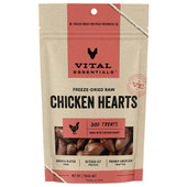 Vital Essentials Chicken Hearts Freeze-Dried Raw Dog Treats - Front