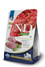 Farmina N&D Quinoa Weight Management w/ Lamb, Quinoa, Broccoli & Asparagus Recipe Adult All Medium & Maxi Dog Food - Front