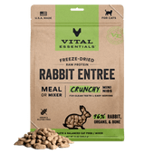 Vital Essentials Freeze-Dried Raw Rabbit Entrée Crunchy Mini Nibs Cat Food