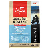 Orijen Amazing Grains Six Fish Recipe Dry Dog Food - Front, 4 lb