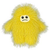 Multipet Mini Yeti Small Plush Dog Toy - Front, Yellow