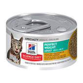 Hill's Science Diet Perfect Weight Roasted Vegetable & Chicken Medley Adult Premium Canned Cat Food - Front