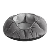 Friends Forever Gray Pet Nester Dog Bed - Front