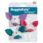 HuggleKats Dust Bunnies Catnip Cat Toys, 3-Pack - Front, Packaging