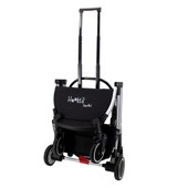 Hooked Paw Me Black Napa Pet Stroller - Front, Folded