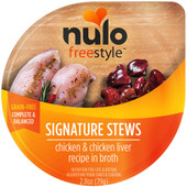 Nulo Freestyle Signature Stews Chicken & Chicken Liver Recipe in Broth Kitten & Adult Wet Cat Food - Front