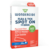 Wondercide Peppermint Scent Flea & Tick Spot On for Dogs w/ Natural Essential Oils, 3-Pack, 3-Pack - Front, Small