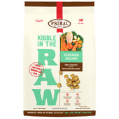 Primal Kibble In The Raw Chicken Recipe Kibble-Sized Bites w/ Freeze-Dried Raw Chicken Dog Food - Front, 1.5 lbs
