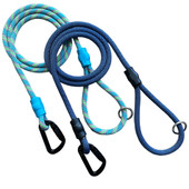 Upcycled Adventure Climbing Cool Tones Rope Dog Leash, Assorted Colors - Front