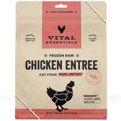 Vital Essentials Chicken Entrée Mini Patties Frozen Raw Cat Food - Front