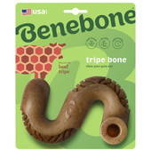 Benebone Tripe Bone Beef Tripe Flavor Dog Chew Toy - Front