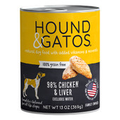 Hounds & Gatos Grain Free Chicken & Liver Canned Dog Food - Front