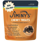 Jiminy's Pumpkin & Carrot Recipe Soft Training Dog Treats - Front, 22 oz bag