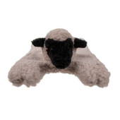 goDog Barnyard Buddies Lamb Squeaky Plush Flattie Dog Toy - Front