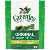 Greenies Original Dental Care Daily Dog Treats - Front, Teenie