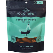 Fog City Pet Duck Sausage Jerky Dog Treats- Front, 6 oz