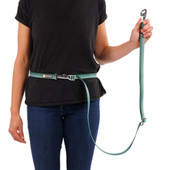 RuffWear Switchbak River Rock Green Multi-Function Dog Leash - Front, Lifestyle